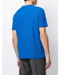 blaues T-Shirt mit einem Rundhalsausschnitt von Emporio Armani