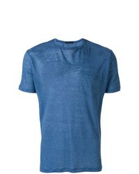 blaues T-Shirt mit einem Rundhalsausschnitt von The Gigi