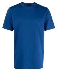 blaues T-Shirt mit einem Rundhalsausschnitt von Theory