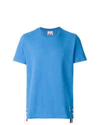 blaues T-Shirt mit einem Rundhalsausschnitt von Thom Browne