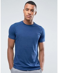 blaues T-Shirt mit einem Rundhalsausschnitt von Threadbare