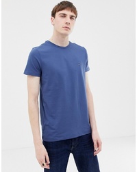 blaues T-Shirt mit einem Rundhalsausschnitt von Tommy Hilfiger