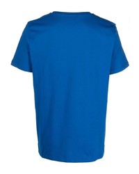 blaues T-Shirt mit einem Rundhalsausschnitt von Dondup