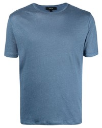 blaues T-Shirt mit einem Rundhalsausschnitt von Vince