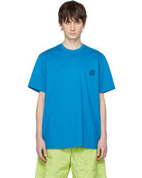 blaues T-Shirt mit einem Rundhalsausschnitt von Wooyoungmi