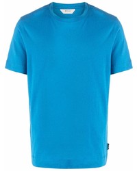 blaues T-Shirt mit einem Rundhalsausschnitt von Z Zegna