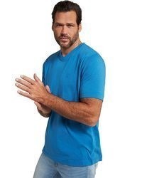 blaues T-Shirt mit einem V-Ausschnitt von JP1880
