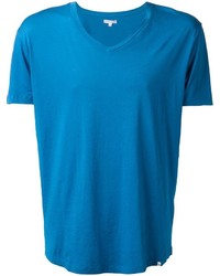 blaues T-Shirt mit einem V-Ausschnitt von Orlebar Brown