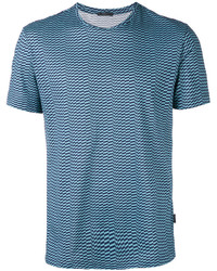 blaues T-shirt mit Schottenmuster von Pal Zileri