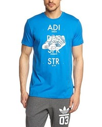 blaues T-shirt von adidas
