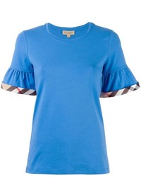 blaues T-shirt von Burberry