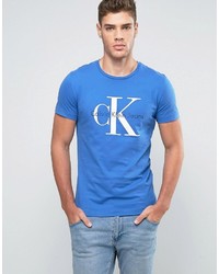 blaues T-shirt von Calvin Klein Jeans