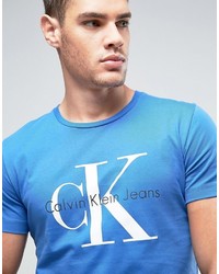 blaues T-shirt von Calvin Klein Jeans