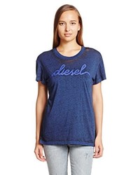 blaues T-shirt von Diesel