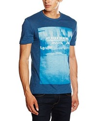 blaues T-shirt von Hilfiger Denim