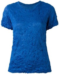 blaues T-shirt von Issey Miyake