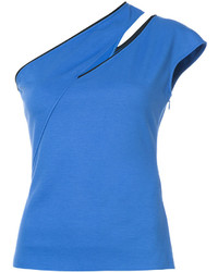 blaues T-shirt von Thierry Mugler