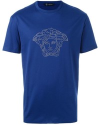 blaues T-shirt von Versace