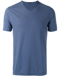 blaues T-shirt von Zanone