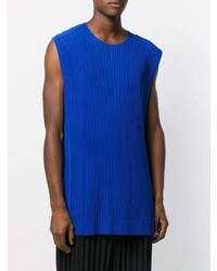 blaues Trägershirt von Homme Plissé Issey Miyake