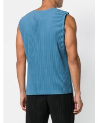 blaues Trägershirt von Homme Plissé Issey Miyake