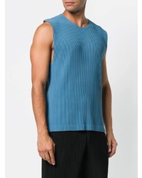 blaues Trägershirt von Homme Plissé Issey Miyake