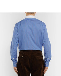 blaues vertikal gestreiftes Businesshemd von Polo Ralph Lauren