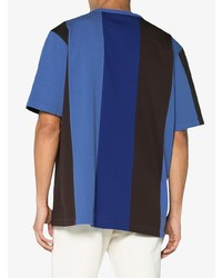 blaues vertikal gestreiftes T-Shirt mit einem Rundhalsausschnitt von Marni