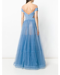 blaues verziertes Ballkleid von Temperley London