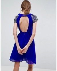 blaues verziertes Kleid von Little Mistress