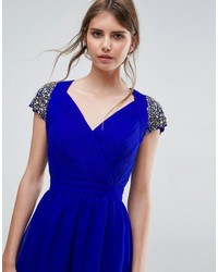 blaues verziertes Kleid von Little Mistress