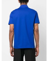 blaues verziertes Polohemd von Versace