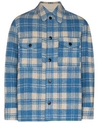 blaues Wolllangarmhemd mit Schottenmuster von Isabel Marant