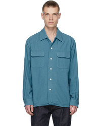 blaues Wolllangarmhemd von Levi's Vintage Clothing