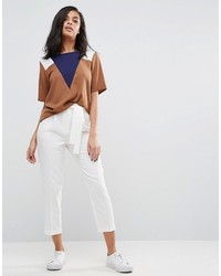 braune bedruckte Bluse von Minimum