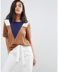 braune bedruckte Bluse von Minimum