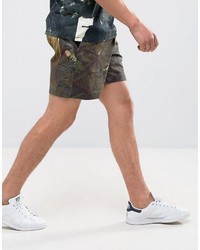 braune bedruckte Jeansshorts von Weekday