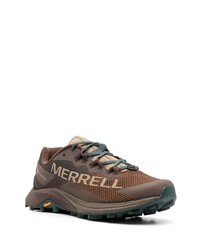 braune bedruckte niedrige Sneakers von Merrell