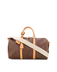 braune bedruckte Reisetasche von Etro