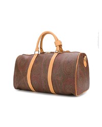 braune bedruckte Reisetasche von Etro