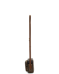 braune bedruckte Segeltuch Umhängetasche von Burberry