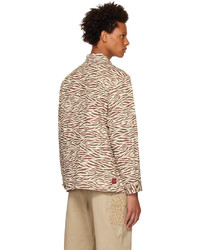 braune bedruckte Shirtjacke von Clot