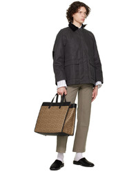 braune bedruckte Shopper Tasche aus Leder von Coach 1941