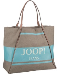 braune bedruckte Shopper Tasche aus Segeltuch von Joop!