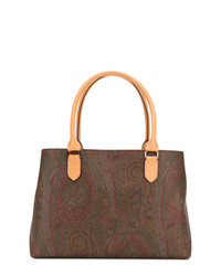 braune bedruckte Shopper Tasche von Etro