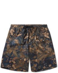 braune bedruckte Shorts