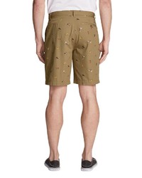 braune bedruckte Shorts von Eddie Bauer