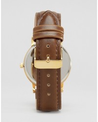braune bedruckte Uhr von Reclaimed Vintage