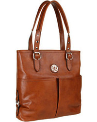 braune beschlagene Shopper Tasche