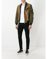 braune Bikerjacke von DSQUARED2